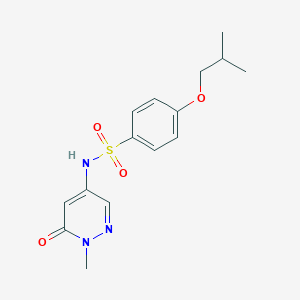 molecular formula C15H19N3O4S B7094988 N-(1-methyl-6-oxopyridazin-4-yl)-4-(2-methylpropoxy)benzenesulfonamide 