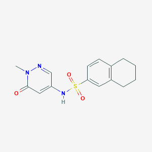 molecular formula C15H17N3O3S B7095005 N-(1-methyl-6-oxopyridazin-4-yl)-5,6,7,8-tetrahydronaphthalene-2-sulfonamide 