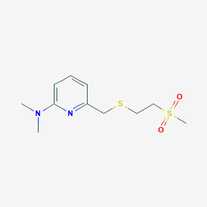 molecular formula C11H18N2O2S2 B7095105 N,N-dimethyl-6-(2-methylsulfonylethylsulfanylmethyl)pyridin-2-amine 