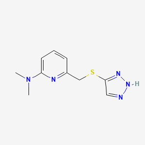 molecular formula C10H13N5S B7095117 N,N-dimethyl-6-(2H-triazol-4-ylsulfanylmethyl)pyridin-2-amine 