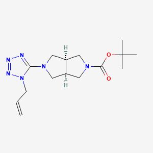 molecular formula C15H24N6O2 B7095204 tert-butyl (3aR,6aS)-2-(1-prop-2-enyltetrazol-5-yl)-1,3,3a,4,6,6a-hexahydropyrrolo[3,4-c]pyrrole-5-carboxylate 