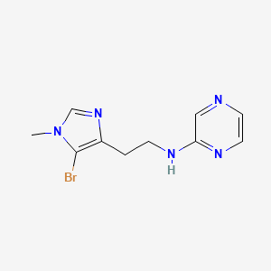 molecular formula C10H12BrN5 B7095271 N-[2-(5-bromo-1-methylimidazol-4-yl)ethyl]pyrazin-2-amine 
