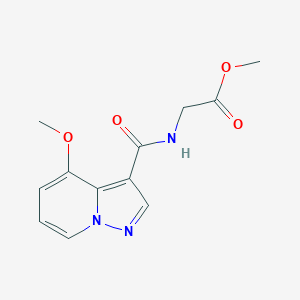 molecular formula C12H13N3O4 B7095354 Methyl 2-[(4-methoxypyrazolo[1,5-a]pyridine-3-carbonyl)amino]acetate 