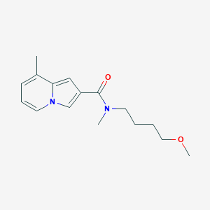 molecular formula C16H22N2O2 B7095575 N-(4-methoxybutyl)-N,8-dimethylindolizine-2-carboxamide 