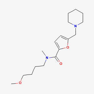 molecular formula C17H28N2O3 B7095578 N-(4-methoxybutyl)-N-methyl-5-(piperidin-1-ylmethyl)furan-2-carboxamide 