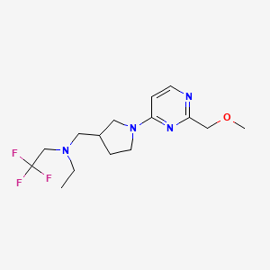 molecular formula C15H23F3N4O B7095634 N-ethyl-2,2,2-trifluoro-N-[[1-[2-(methoxymethyl)pyrimidin-4-yl]pyrrolidin-3-yl]methyl]ethanamine 