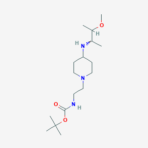 molecular formula C17H35N3O3 B7095697 tert-butyl N-[2-[4-[[(2S)-3-methoxybutan-2-yl]amino]piperidin-1-yl]ethyl]carbamate 
