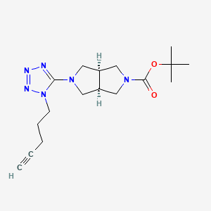 molecular formula C17H26N6O2 B7095877 tert-butyl (3aR,6aS)-2-(1-pent-4-ynyltetrazol-5-yl)-1,3,3a,4,6,6a-hexahydropyrrolo[3,4-c]pyrrole-5-carboxylate 
