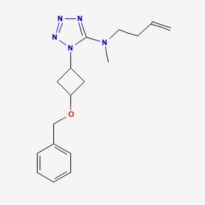 molecular formula C17H23N5O B7096080 N-but-3-enyl-N-methyl-1-(3-phenylmethoxycyclobutyl)tetrazol-5-amine 