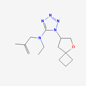 molecular formula C14H23N5O B7096140 N-ethyl-N-(2-methylprop-2-enyl)-1-(5-oxaspiro[3.4]octan-7-yl)tetrazol-5-amine 