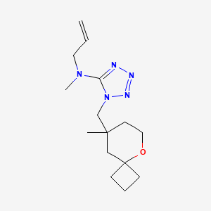 molecular formula C15H25N5O B7096179 N-methyl-1-[(8-methyl-5-oxaspiro[3.5]nonan-8-yl)methyl]-N-prop-2-enyltetrazol-5-amine 