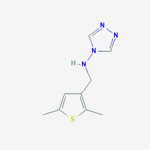 molecular formula C9H12N4S B7096261 N-[(2,5-dimethylthiophen-3-yl)methyl]-1,2,4-triazol-4-amine 