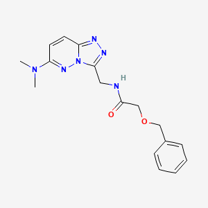 molecular formula C17H20N6O2 B7096564 N-[[6-(dimethylamino)-[1,2,4]triazolo[4,3-b]pyridazin-3-yl]methyl]-2-phenylmethoxyacetamide 