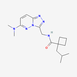 molecular formula C17H26N6O B7096577 N-[[6-(dimethylamino)-[1,2,4]triazolo[4,3-b]pyridazin-3-yl]methyl]-1-(2-methylpropyl)cyclobutane-1-carboxamide 