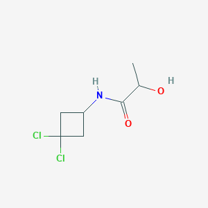 molecular formula C7H11Cl2NO2 B7096590 N-(3,3-dichlorocyclobutyl)-2-hydroxypropanamide 