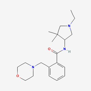 molecular formula C20H31N3O2 B7096597 N-(1-ethyl-4,4-dimethylpyrrolidin-3-yl)-2-(morpholin-4-ylmethyl)benzamide 