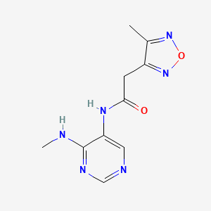 molecular formula C10H12N6O2 B7096685 N-[4-(methylamino)pyrimidin-5-yl]-2-(4-methyl-1,2,5-oxadiazol-3-yl)acetamide 