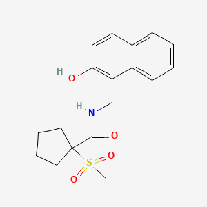 molecular formula C18H21NO4S B7096692 N-[(2-hydroxynaphthalen-1-yl)methyl]-1-methylsulfonylcyclopentane-1-carboxamide 