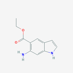 molecular formula C11H12N2O2 B070967 Ethyl 6-amino-1H-indole-5-carboxylate CAS No. 174311-74-1