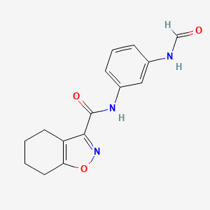 molecular formula C15H15N3O3 B7096742 N-(3-formamidophenyl)-4,5,6,7-tetrahydro-1,2-benzoxazole-3-carboxamide 