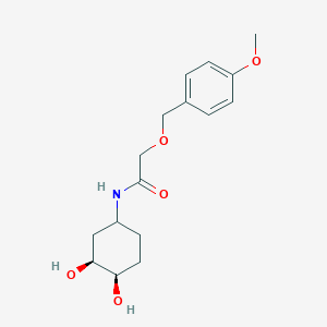molecular formula C16H23NO5 B7096919 N-[(3S,4R)-3,4-dihydroxycyclohexyl]-2-[(4-methoxyphenyl)methoxy]acetamide 