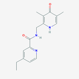molecular formula C16H19N3O2 B7096951 N-[(3,5-dimethyl-4-oxo-1H-pyridin-2-yl)methyl]-4-ethylpyridine-2-carboxamide 