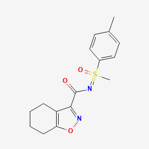molecular formula C16H18N2O3S B7097049 N-[methyl-(4-methylphenyl)-oxo-lambda6-sulfanylidene]-4,5,6,7-tetrahydro-1,2-benzoxazole-3-carboxamide 