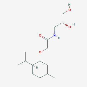 molecular formula C15H29NO4 B7097074 N-[(2R)-2,3-dihydroxypropyl]-2-(5-methyl-2-propan-2-ylcyclohexyl)oxyacetamide 