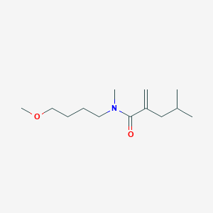 molecular formula C13H25NO2 B7097109 N-(4-methoxybutyl)-N,4-dimethyl-2-methylidenepentanamide 
