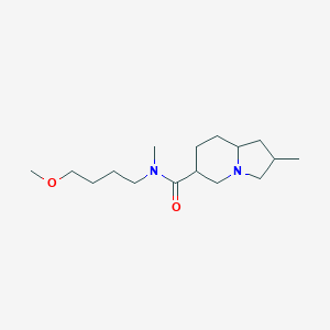 molecular formula C16H30N2O2 B7097281 N-(4-methoxybutyl)-N,2-dimethyl-1,2,3,5,6,7,8,8a-octahydroindolizine-6-carboxamide 