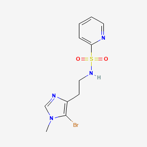 molecular formula C11H13BrN4O2S B7097500 N-[2-(5-bromo-1-methylimidazol-4-yl)ethyl]pyridine-2-sulfonamide 
