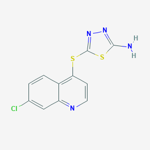 5-[(7-Chloro-4-quinolyl)thio]-1,3,4-thiadiazol-2-amine