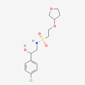 molecular formula C14H20ClNO5S B7097805 N-[2-(4-chlorophenyl)-2-hydroxyethyl]-2-(oxolan-3-yloxy)ethanesulfonamide 