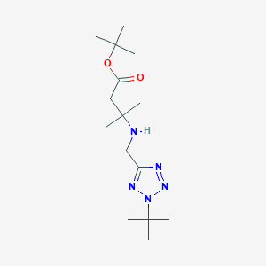 molecular formula C15H29N5O2 B7097952 Tert-butyl 3-[(2-tert-butyltetrazol-5-yl)methylamino]-3-methylbutanoate 