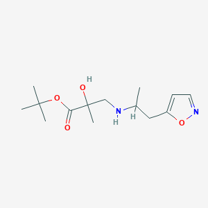 molecular formula C14H24N2O4 B7097983 Tert-butyl 2-hydroxy-2-methyl-3-[1-(1,2-oxazol-5-yl)propan-2-ylamino]propanoate 