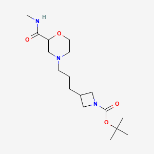 molecular formula C17H31N3O4 B7098032 Tert-butyl 3-[3-[2-(methylcarbamoyl)morpholin-4-yl]propyl]azetidine-1-carboxylate 