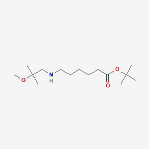 molecular formula C15H31NO3 B7098099 Tert-butyl 6-[(2-methoxy-2-methylpropyl)amino]hexanoate 