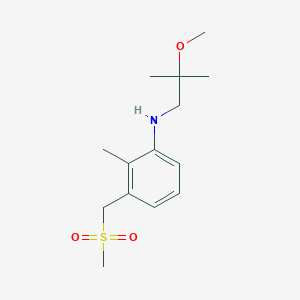 molecular formula C14H23NO3S B7098131 N-(2-methoxy-2-methylpropyl)-2-methyl-3-(methylsulfonylmethyl)aniline 