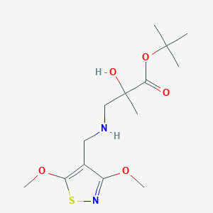 molecular formula C14H24N2O5S B7098164 Tert-butyl 3-[(3,5-dimethoxy-1,2-thiazol-4-yl)methylamino]-2-hydroxy-2-methylpropanoate 
