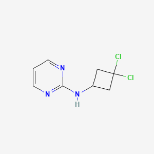 molecular formula C8H9Cl2N3 B7098186 N-(3,3-dichlorocyclobutyl)pyrimidin-2-amine 