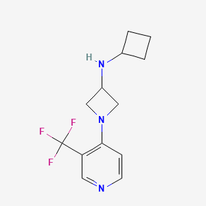 molecular formula C13H16F3N3 B7098393 N-cyclobutyl-1-[3-(trifluoromethyl)pyridin-4-yl]azetidin-3-amine 