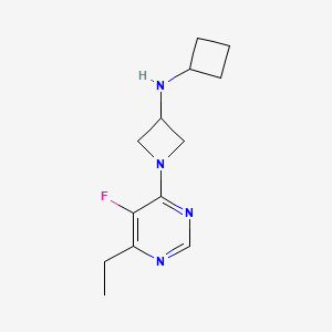 molecular formula C13H19FN4 B7098404 N-cyclobutyl-1-(6-ethyl-5-fluoropyrimidin-4-yl)azetidin-3-amine 