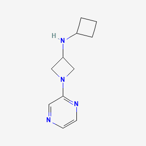 molecular formula C11H16N4 B7098408 N-cyclobutyl-1-pyrazin-2-ylazetidin-3-amine 