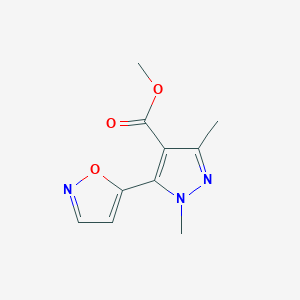 Methyl 1,3-dimethyl-5-(1,2-oxazol-5-yl)-1H-pyrazole-4-carboxylate