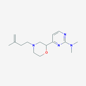 molecular formula C15H24N4O B7098963 N,N-dimethyl-4-[4-(3-methylbut-3-enyl)morpholin-2-yl]pyrimidin-2-amine 