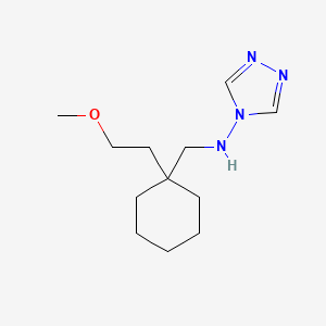 molecular formula C12H22N4O B7099132 N-[[1-(2-methoxyethyl)cyclohexyl]methyl]-1,2,4-triazol-4-amine 