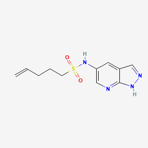 molecular formula C11H14N4O2S B7099155 N-(1H-pyrazolo[3,4-b]pyridin-5-yl)pent-4-ene-1-sulfonamide 