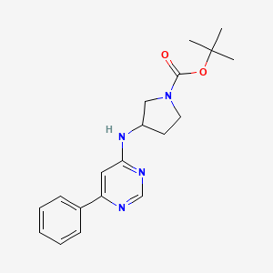 molecular formula C19H24N4O2 B7099392 Tert-butyl 3-[(6-phenylpyrimidin-4-yl)amino]pyrrolidine-1-carboxylate 