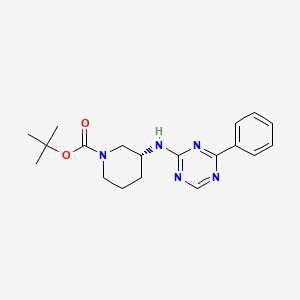 molecular formula C19H25N5O2 B7099405 tert-butyl (3R)-3-[(4-phenyl-1,3,5-triazin-2-yl)amino]piperidine-1-carboxylate 