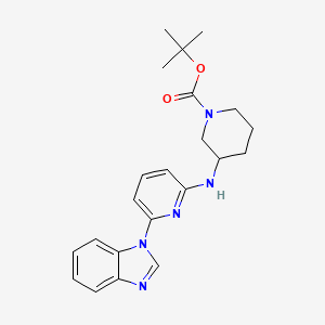 molecular formula C22H27N5O2 B7099408 Tert-butyl 3-[[6-(benzimidazol-1-yl)pyridin-2-yl]amino]piperidine-1-carboxylate 